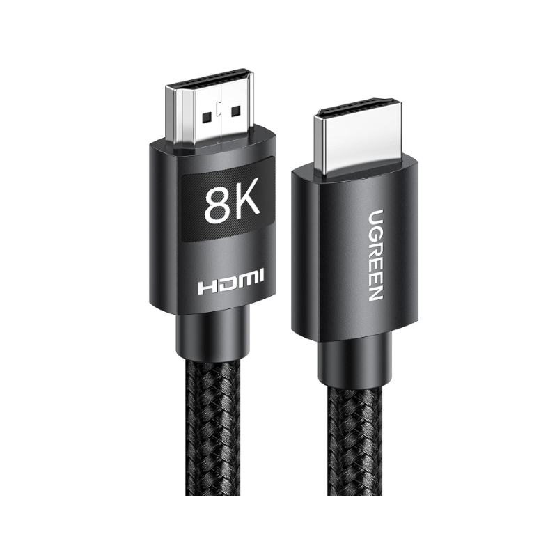 UGREEN HDMI Cable 2M HDMI 8K HDMI 2.1 Ultra HD High-Speed 48Gbps 8K@60Hz HDMI Braided Cord eARC Dynamic HDR Dolby Vision Compatible with MacBook Pro PS5 Switch TV Xbox Roku UHD TV Blu-ray Projector (40180)